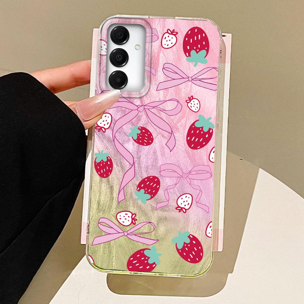 

Blue Cherry Fruit Bowknot Phone Case for Samsung Galaxy A55 A07 A17 A56 A36 A26 A16 A53 A06 A14 A24 A34 A54 A15 A25 A35 Cover Samsung Galaxy A56