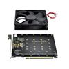 Chenyang NVME Gen Adapter NVME AHCI X4 auf Express Gen3 X16 RAID-Karte mit Lüfter VROC Raid0 Hyper Adapter M.2 3.0 M.2 PCI-E 3.0