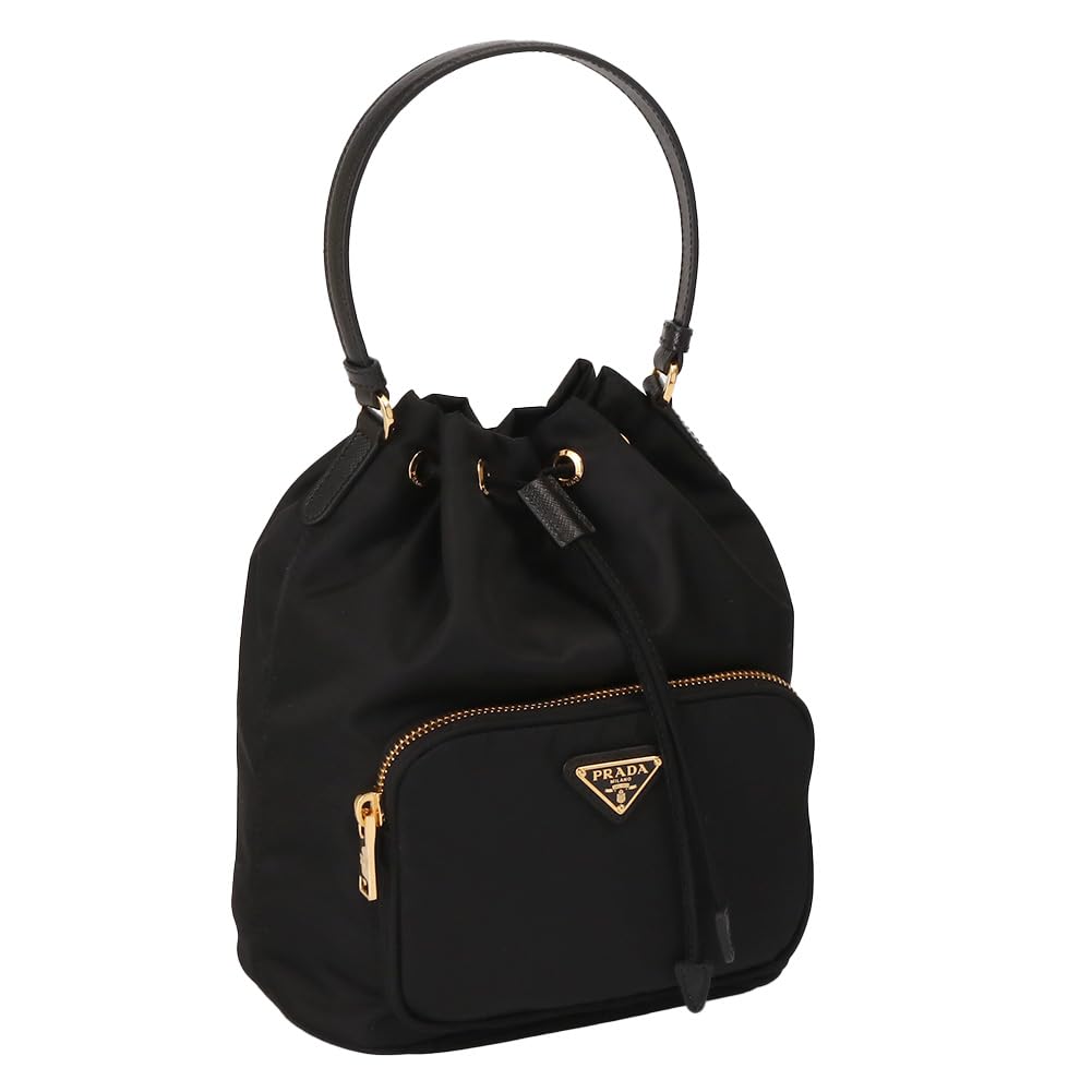 PRADA Bag 1BH038 RV44 UOO Nero Vera Re Nylon Triangle Logo Bucket Bag [Prada] (Shoulder Bag) Women's [Brand] [Item]