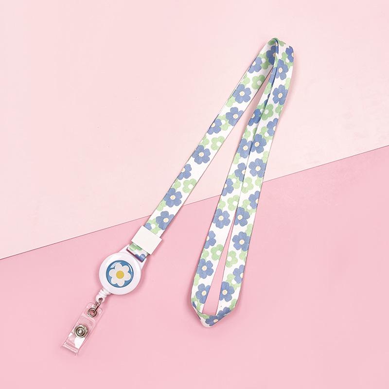 Cartoon Teleskopische Leichtziehbare Schnalle Lanyard Studenten Anti-Verlust Kartenhalter Halsband Langes Seil Arbeits Namensschild Namensschild Lanyard