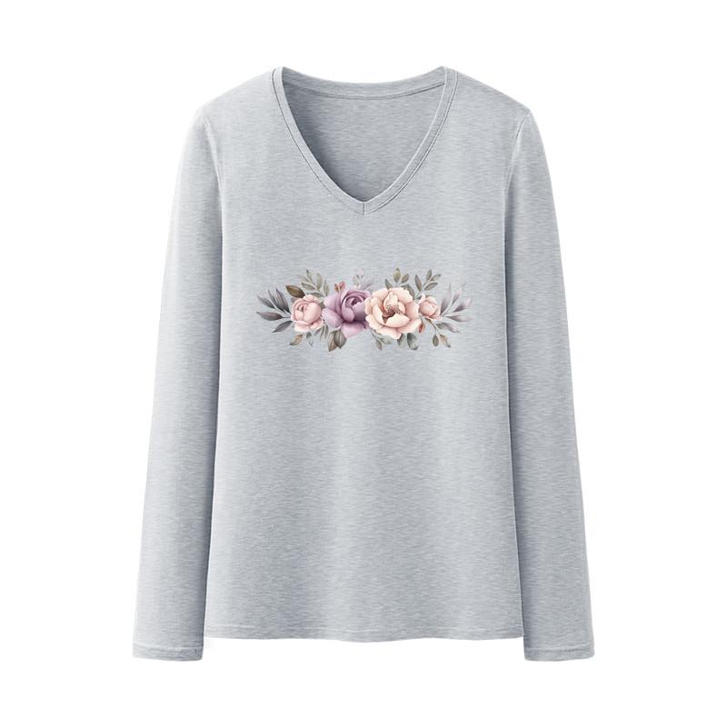 Large Flowers 28.5cm Wide, Easy To Print Iron-On Transfers, Towels, Clothing Stickers, DIY, Sweatshirts, T-Shirts, Heat-Adhesive Decals