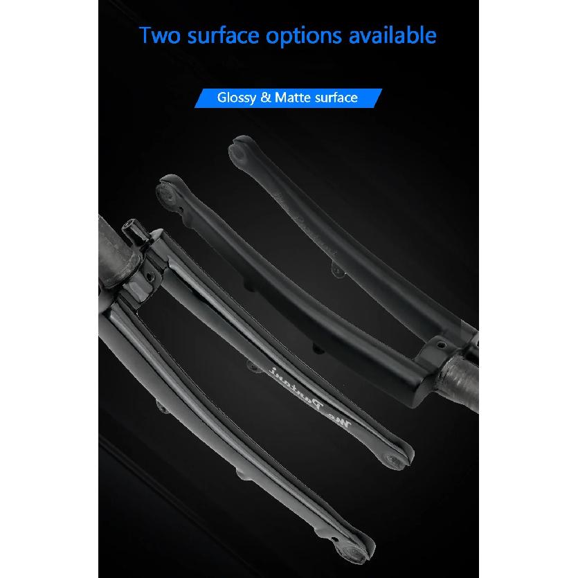 RIRO Folding Bicycle Fork For Brompton 16‘’ 355 1 1/4 1 3/8 Folding Bike Front Fork Carbon Fiber Bike Rigid Fork