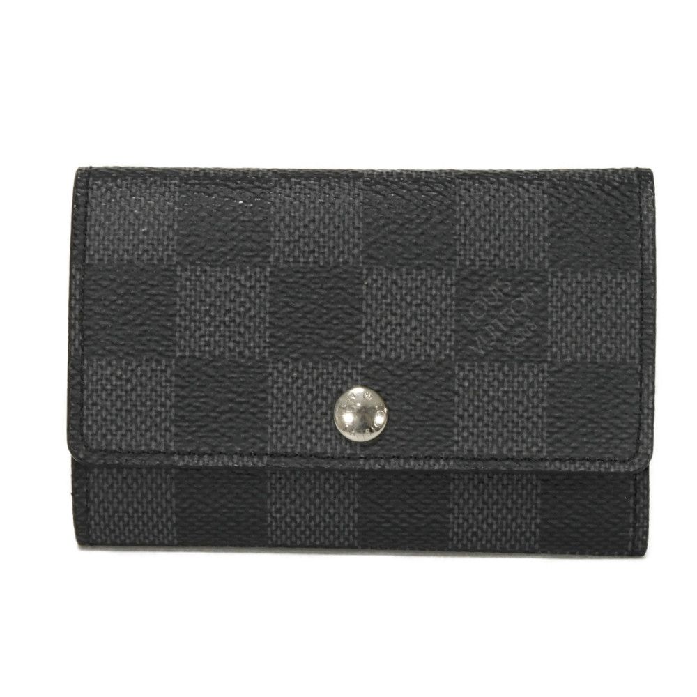 Used 12564 Multicles 6 N62662 7949 Old Model Logo Black Gray 6-Row Black Damier Graphite Noir Men's from Japan AUTHENTIC