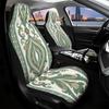 2 Stück Blumige Türkis-Muster Auto-Sitzbezüge - Weicher Waschbarer Stoff, Elegantes Modernes Design Mit Grünem & Blumigem Muster, Passend Für Alle