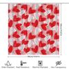 Pink Red Shower Curtain Love Heart Print Waterproof Bathroom Decor 3D Printing Bath Mat Set for Bathroom Accessories Decoration