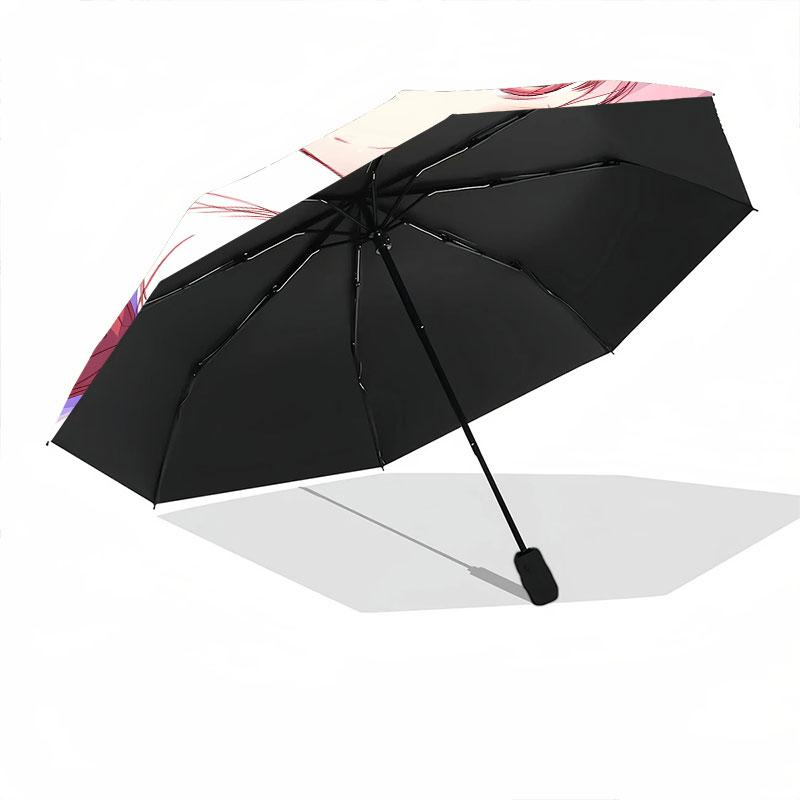 1 PC Automatic Folding Umbrella - Gasai Yuno Pattern Portable Foldable Design With 8 Ribs Christmas Birthday Gifts
