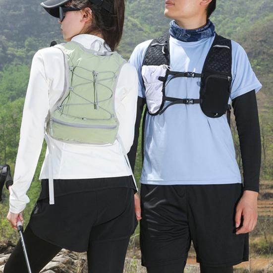 Hydration Backpack Waterproof Nylon Pouch Multi-Purpose Mountaineering Vest Bag Running Backpack for Hiking Outdoor Adventures