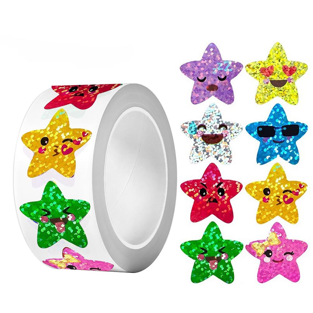 

500pcs/roll Funny Cartoon Coloful Stars Stickers Cute Graffiti Sticker for Kids Toy Scrapbook Phone Notebook Sealing Decals Gift