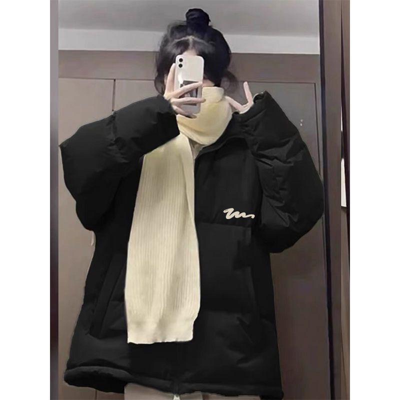 2025 Women's Versatile Thickened Winter Cotton-Padded Coat with Stand-Up Collar