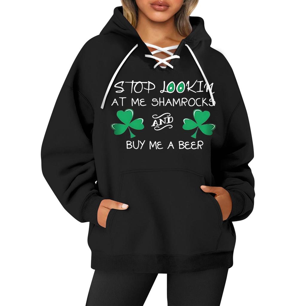 Dame Casual Mote Print Langermet Rund Hals Pullover Topp Bluse