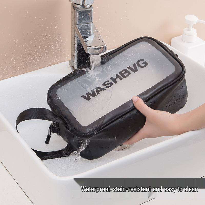 Clear PVC Waterproof Makeup & Toiletry Bag - Large Capacity Portable Organizer