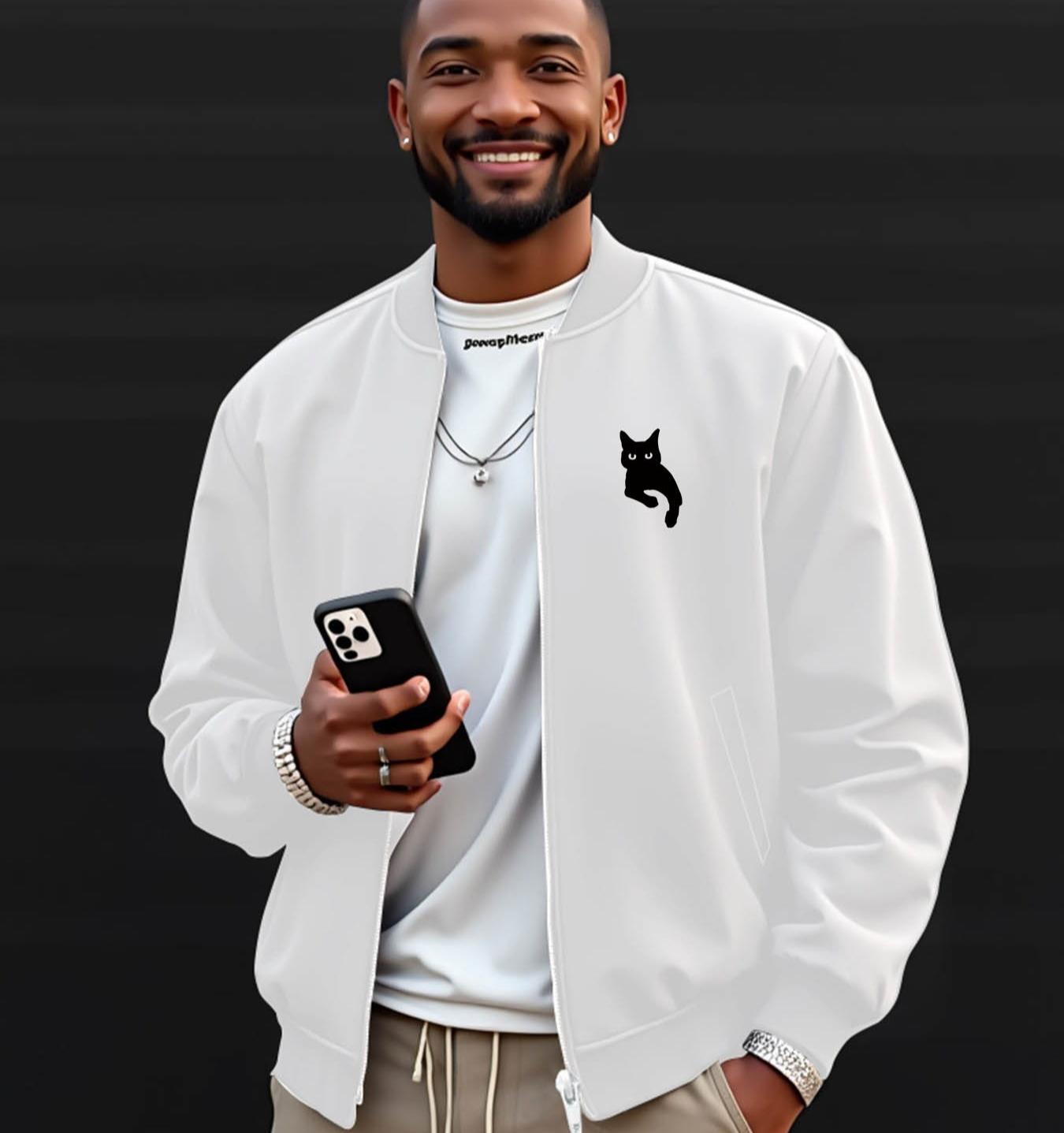 

Men s Varsity Baseball Jacket, Letter Print & Classic, for Daily Casual XXL білий