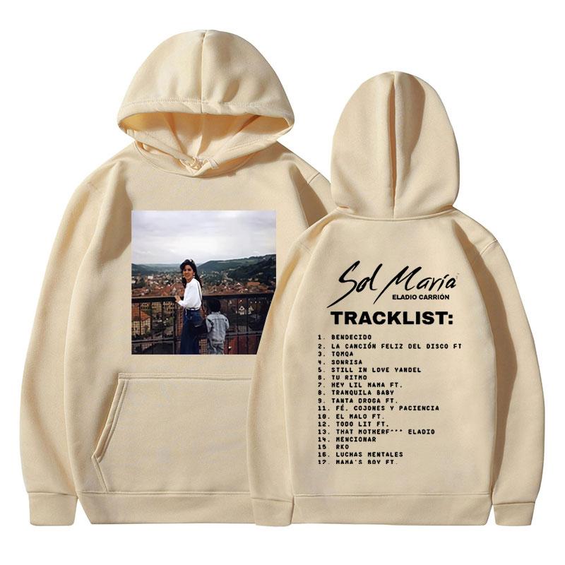 Eladio Carrion Sol Maria Music Album Hoodie Men Clothes Fashion Hip Hop Oversized Sweatshirts Loose Casual Long Sleeve Pullovers