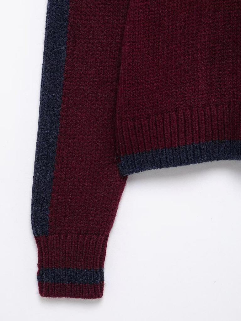 TAOP&ZA Spring/Summer Women's Knitted Sweater with Turn-Down Collar