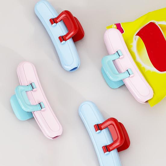 Snackbeutel-Klammern Multifunktionale Verschlussklammern für Snackbeutel Gewürz Tee Mehlbeutel Starker luftdichter Verschluss Einfache Einhandbedienung Kunststoff Küche