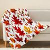 Autumn Leaves Series Printed Flannel Blanket Soft Warm & Cozy, Ideal for Dorm & Home, Adds Warm Fall Vibe