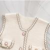 Women's Imitation Mink Vest Spring Autumn Plush Knitted Cardigan Vest Knitted Sleeveless Waistcoats