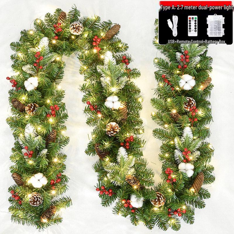 2.7m Christmas Garland for Decoration - Tree, Wreath, Wall, Door Hanging, Hotel, Shopping Mall Display