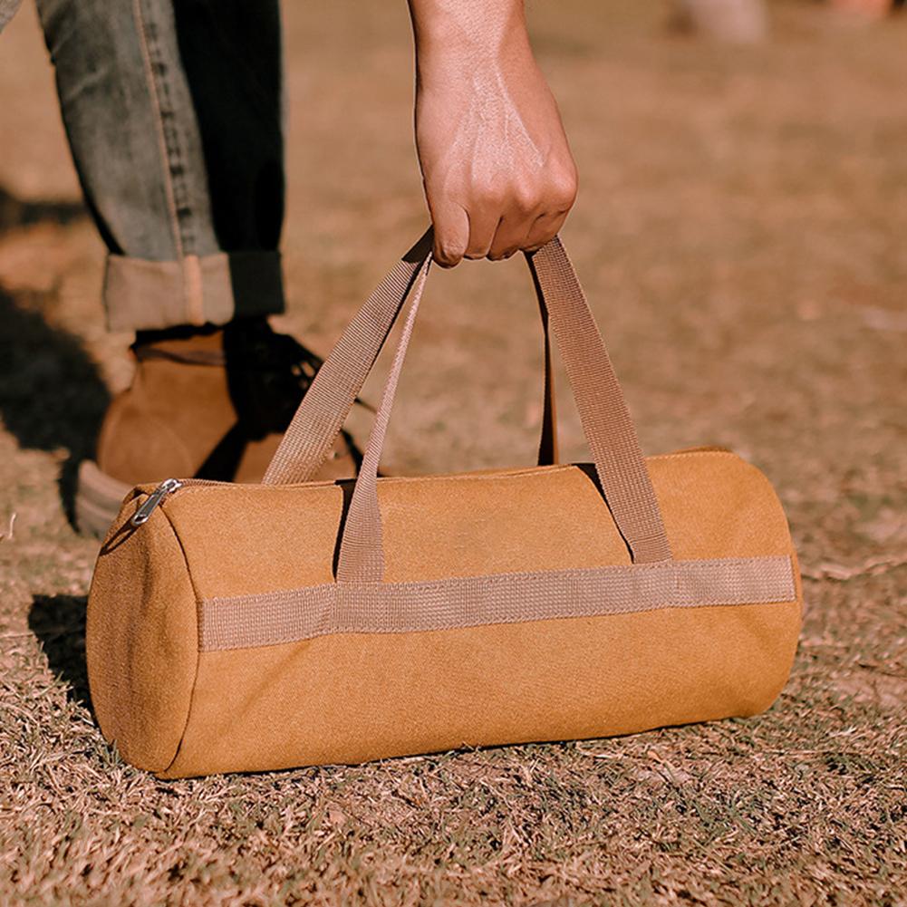 Camping Tools Storage Bag Portable Canvas Ground Nail Bag Lightweight Tent Peg Ground Nail Holder Bag Camping Supplies