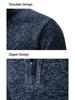 2024 Men's Plus Velvet Half-Zip High Collar Sweater - Autumn/Winter Fashion Knit Pullover