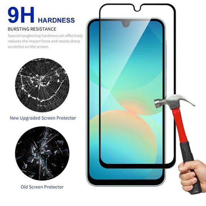 2 Full Tempered Glass for Samsung Galaxy A27 5G - Shockproof Protective Screen with Black Edge