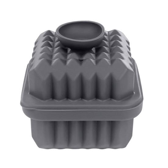 Square Silicone Ice Cube Tray with Funnel Large Ice Block серый