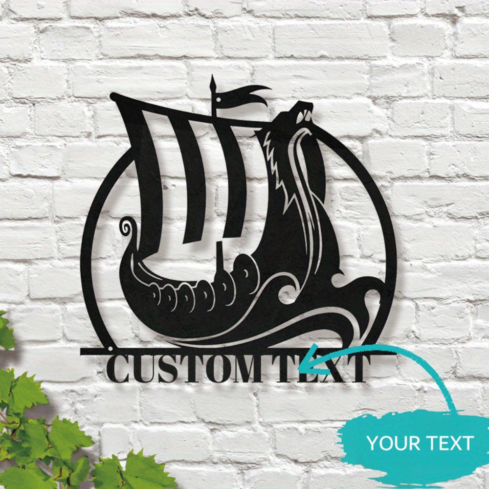 Unique Custom Metal Wall Art Viking Ship Norse Captain Modern Sturdy Home Decor