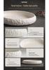 Nordic White Porcelain Oval Seafood and Vegetable Dish - Irregular Artistic Design