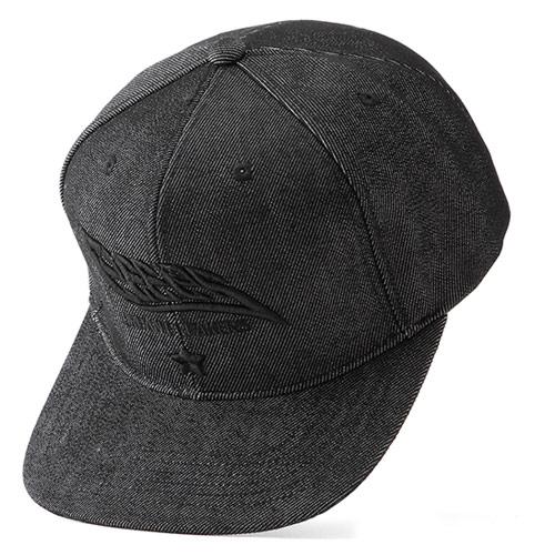 PEEPS 6P Black Denim Snapback Black
