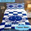 Custom Name Cruzeiro FC Crest Bedding Set 3pcs, Bedding Set Including 1pc Duvet Cover And 2pcs Pillowcases for Bedroom, Dormitory Gift