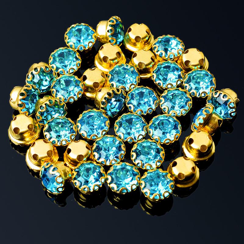 „Gheare din sticlă de cristal colorată rochie de mireasă din dantelă de diamant Accesorii pentru bijuterii DIY”