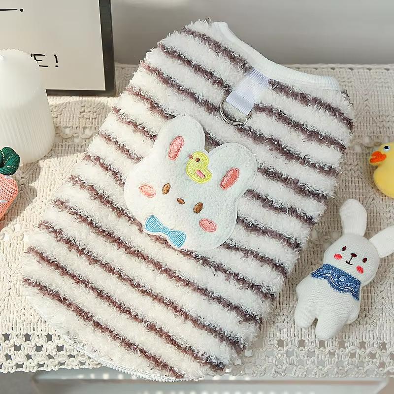 Flannel Thermal Vest Cats Dogs Winter Warm Fleece Jacket For Puppies Hairless Cats Small Breeds  Winter Cozy Pet Apparel