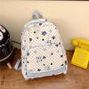 College-style Backpack for Female Junior High School Students, Korean Versi, Large Capacity, Star-patterned Backpack for High