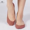 Women Ice Silk Boat Socks Non Slip Heel Summer Invisible Socks Pure Cotton Thin Socks