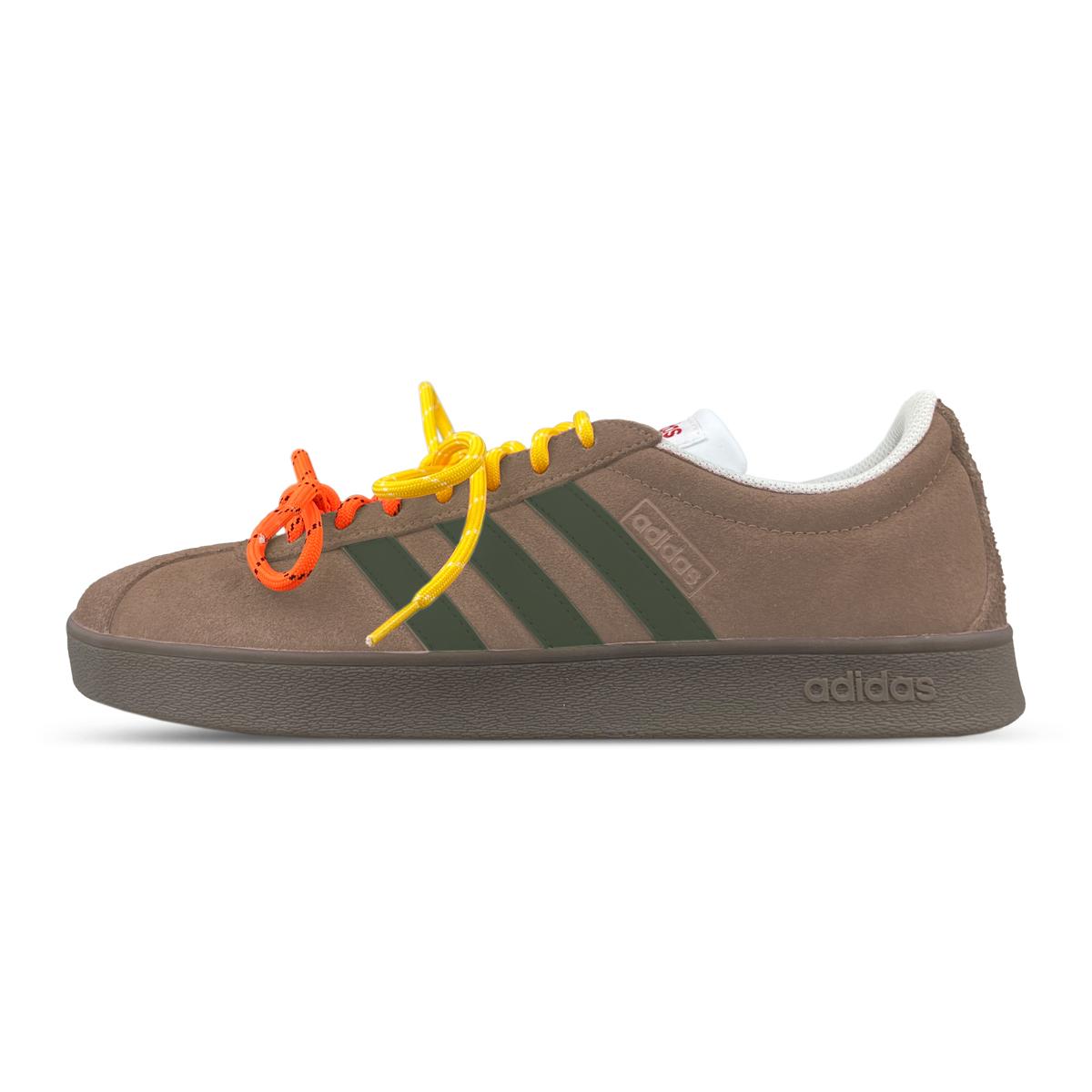 Adidas Neo VL Court Lifestyle Low top Skateboard Shoes Unisex Brown Green HQ1802(Team652-ad) 35⅔