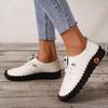 Trampki damskie buty mokasyny zasznurować skórzane płaskie nowa wiosna na co dzień wygodne buty dla mamy Mujer Zapatos Chaussure Femme