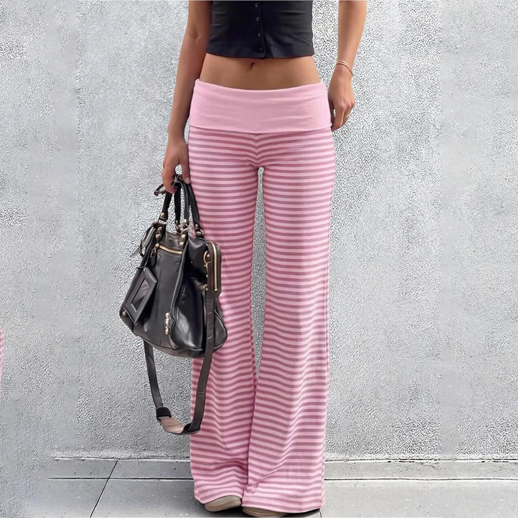 Lange Hose mit Streifenmuster für Damen, Vielseitige Modehose für den Alltag