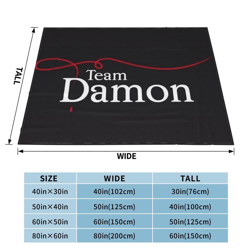 The Vampire Diaries Damon Salvatore Blankets Soft Warm Flannel Throw Blanket Bedspread for Bed Living Room Picnic Travel Home