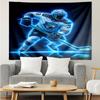 ice-hockey Print Tapestry, Backdrop, Easy Setup, Ideal for Bedroom, Office & Living Room, with Aesthetic Wall Hanging Decor.