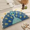 Cute Animal Plush Rug Panda Cat Peacock Machine Washable Bath Rug New Bathroom Rug  Bathroom
