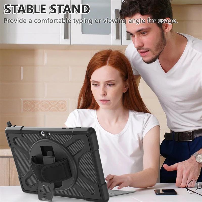 Custodia per Microsoft Surface Pro 11 10 9 8 13" 7+ 6 5 4 12.3 pollici Cover per Laptop Antiurto Rotante a 360° per Surface Go 4 3 2 Funda