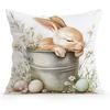 Easter Bunny Decoration Cushions Pillowcase Polyester Cushion Cover Throw Pillow Pillowcover Home Car Sofa Decor