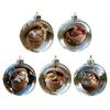 Forest Animal Acorn Clear Ball Ornaments Plastic Christmas Hanging Ball with Cozy Pine Cone Animal for Winter Xmas Tree Decor