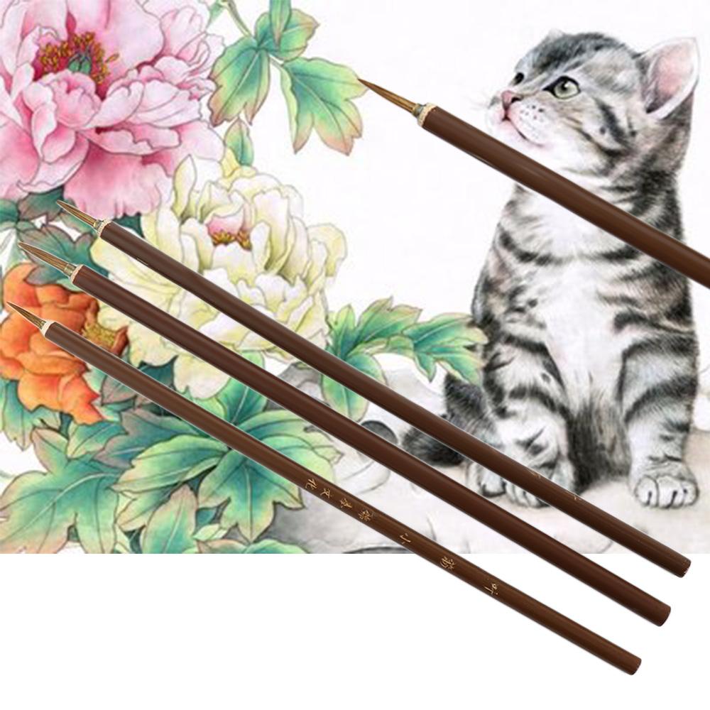 3pcs/set Stationery Oil Painting Art Brush Pen Paint Brush Calligraphy Brush Hook Line Pen
