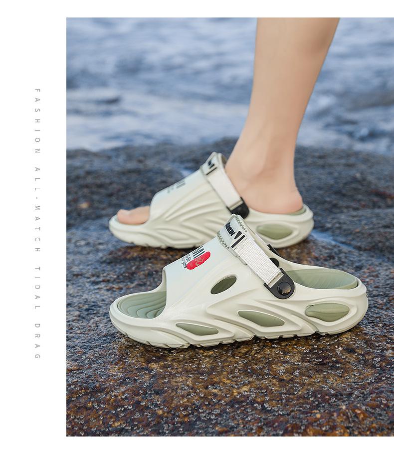 Men's 2025 Summer Non-Slip Height-Boosting Clog-Style Slippers: Outdoor, Odor-Resistant, Wear-Resistant, Breathable.