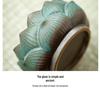 Ceramic Lotus Incense Burner for Mugwort & Sandalwood - Home Health Care Decor.
