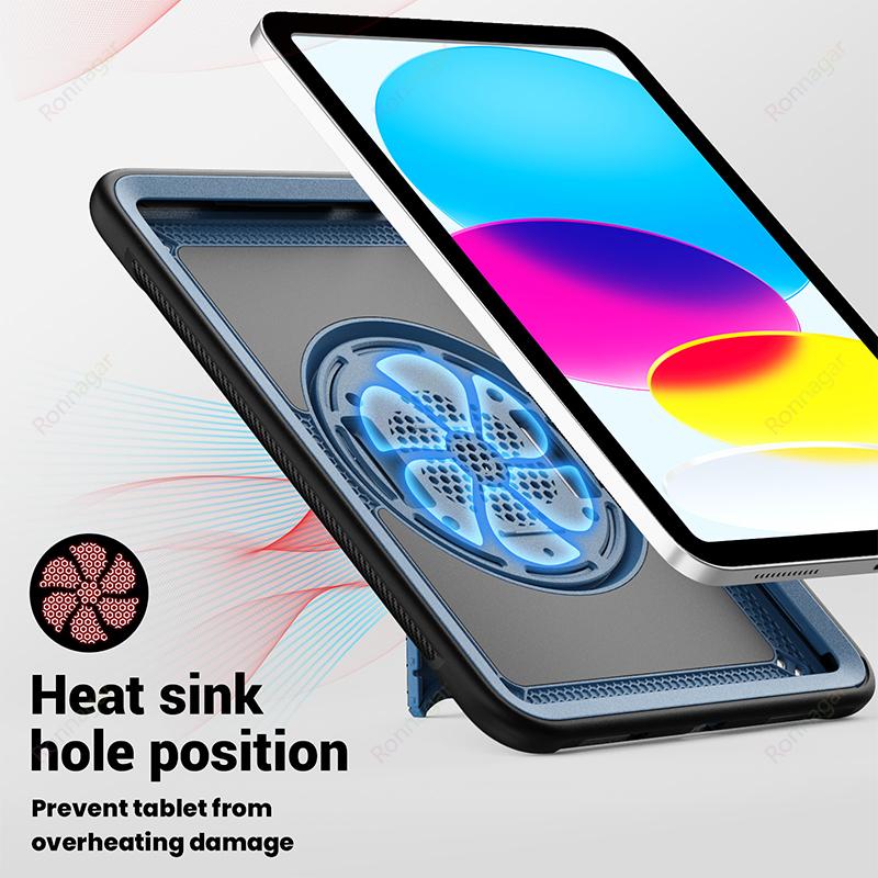 For IPad 10th Generation IPad Air4 5 10.9inch Pro11 M1 M2 IPad 10.2 9th Lightweight Shockproof Rugged Tablet Case Shoulder Strap