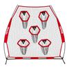 2133.6 X 2133.6mm Football Trainer Throwing Net, Training Throwing Target Practice Net with 5 Target Pockets, Knotless Net Includes Straps and