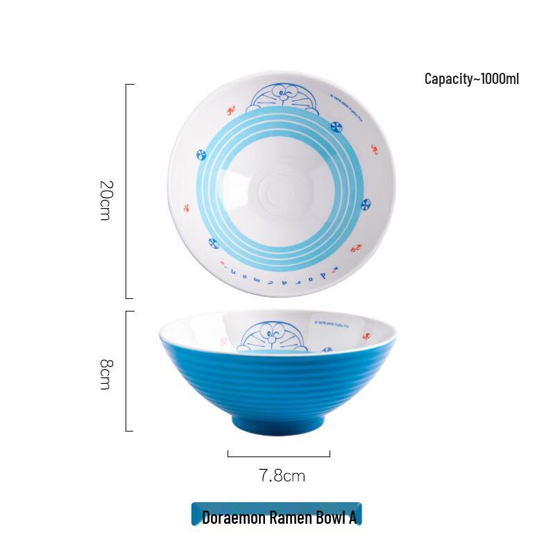Doraemon Ceramic Ramen Bowl