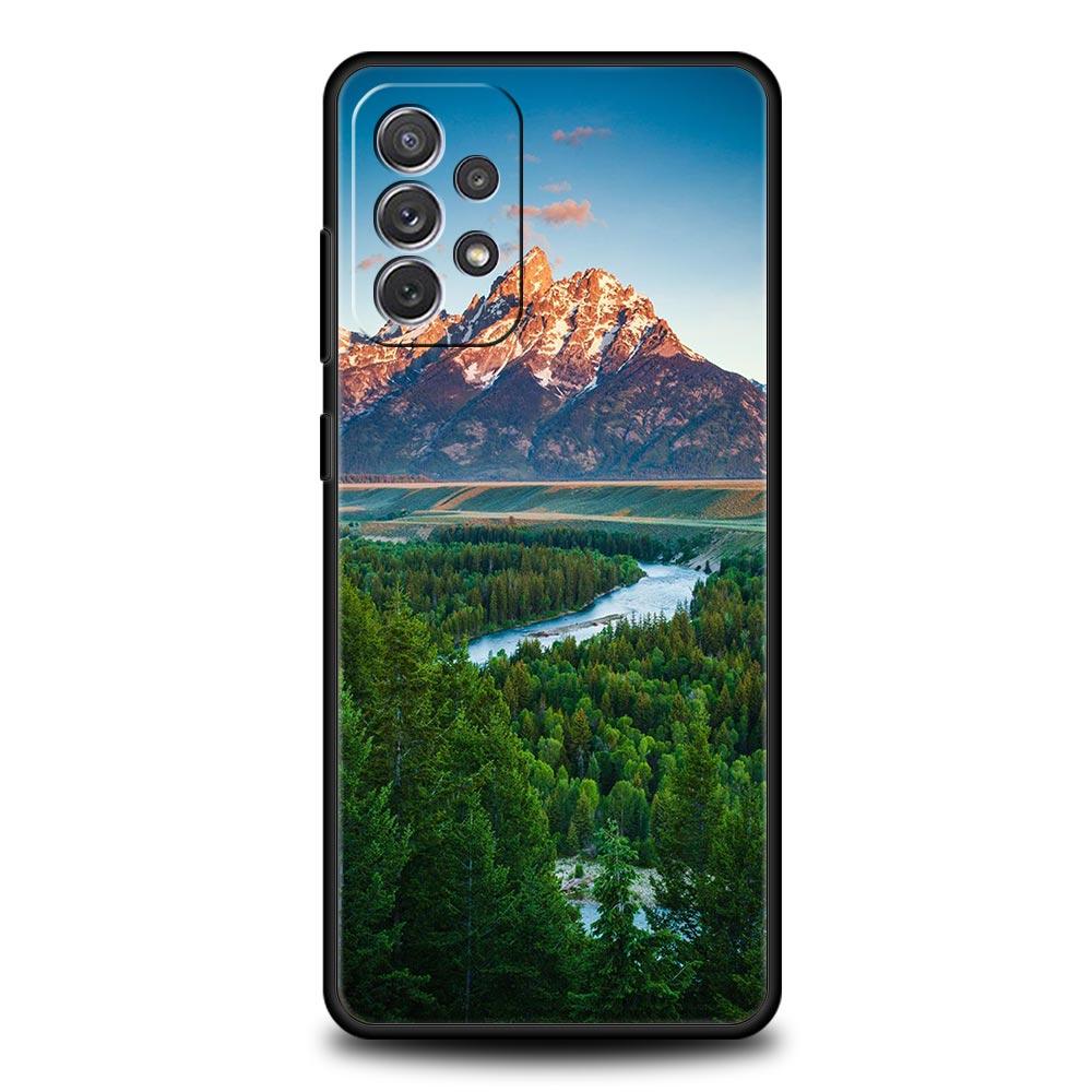 Phone Case For Samsung Galaxy A13 A51 A71 A41 A31 A21S A11 A03S A12 A32 A52 A23 A33 A53 A73 5G Cover Forest Beach Sunrise Nature